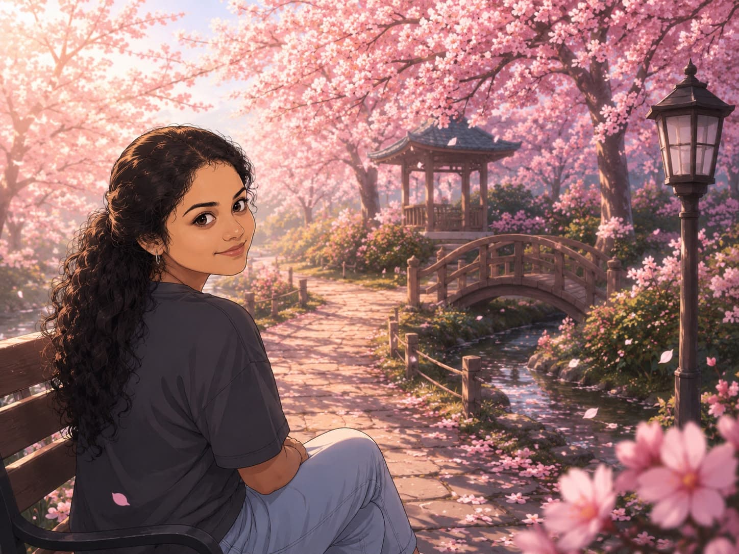 Soft Japan garden background